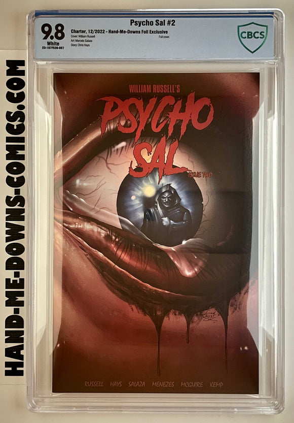 Psycho Sal 2 - 2023 - Hand-Me-Downs Comics Exclusive - FOIL Trade Dress Cover - CBCS 9.8