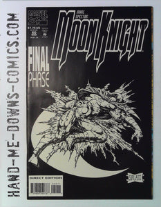 Marc Spector: Moon Knight 60 - 1994 - Marvel - Pratt Cover - Final Issue - Near Mint  Story by Terry Kavanagh. Art and Cover by Stephen Platt. The Final Phase. Cover price $1.75