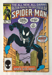 Peter Parker, The Spectacular Spider-Man 107 - 1985 - 1st App Sin Eater - VF