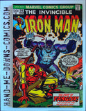 Iron Man 56 - 1972 - First Appearance of Fangor - Fine/Very Fine  Story by Steve Gerber, art by Jim Starlin and Mike Esposito. Doctor Strange cameo. Cover price $0.20