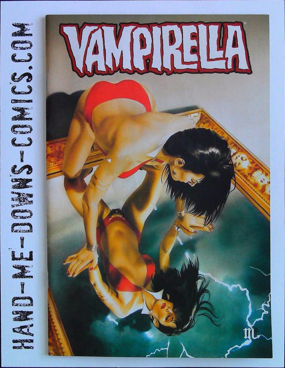 Vampirella 10 - 2002 - Harris Comics - Fine/Very Fine  Cover by Mike Mayhew. Girl in mirror. Written by John Smith, Art by Dawn Brown. Pantha back-up story by John Smith, art by Mark Texeira. Cover price $2.99.