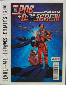 Poe Dameron 1 - 2016 - GameStop Variant - Joelle Jones Cover - Very Fine  "Black Squadron" story by Charles Soule. art by Phil Noto. Star Wars: The Force Awakens Ongoing Series - Poe Dameron.