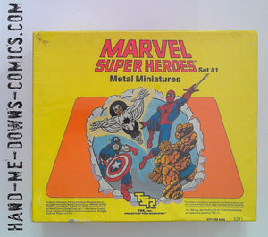 Marvel Super Heroes Metal Miniatures: Set 1 - 1984 - Unopened Set - Fine  Sealed - Unopened Set of Miniature Metal Figures of Spider-Man, The Scorpion, Mr. Fantastic, Doctor Octopus, The Thing, Captain Marvel, Captain America, Radioactive Man, Doctor Doom, Human Torch, The Hulk and Thor. For Ages 10 and Up. Still in Original Packaging. TSR Inc. 