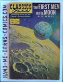 Classics Illustrated 144 - The First Men in the Moon - H.G. Wells - 1965 - 6th Printing - Good/Very Good  The First Men in the Moon, Painted Cover. Art by George Woodbridge, Al Williamson, Angelo Torres. (HRN 167, 12/65 date) Cover price $0.15