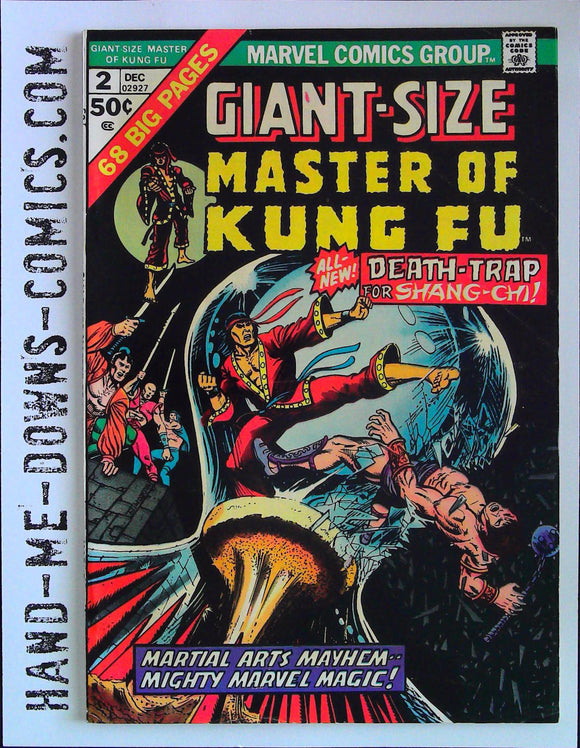 Giant-Size Master of Kung-Fu 2 - 1974 - VF  Story by Doug Moench. Art by Paul Gulacy and Jack Abel. Back-up Story: 1950's Yellow Claw. Cover price $0.50