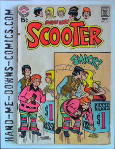 Swing With Scooter 31 - 1970 - Clothes Make The Man - Good  Cover by Stan Goldberg, inks by Henry Scarpelli. Clothes Make the Man!, art by Art Saaf, inks by Henry Scarpelli. A Hairy Tale!, story by John Albano, art by Stan Goldberg, inks by Henry Scarpelli. The Ghost Is Clear!, story by Henry Boltinoff, art by Bob Oksner, inks by Henry Scarpelli. Cover price $0.15