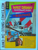 Walt Disney Showcase 1 - The Boatniks - 1970 - Very Good  Number 10258-010, October. Mary Roth (screen story); Arthur Julian (screenplay); Mary Carey (comic adaptation); art and inks by Dan Spiegle. Photo cover. Cover price $0.15