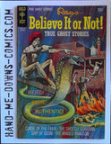 Ripley's Believe it or Not 16 - True Ghost Stories - 1969 - Fine/Very Fine  Number 10208-910, October. Issue 16. The Curse of the Fakir - art by John Celardo. The Phantom Lights of Crusheen - text story, art by Joe Certa. The Ship of Doom - art by Mike Roy. The Winged Phantom - art by Luis Dominguez. The Ghostly Guardian - art by Frank Bolle. Cover price $0.15