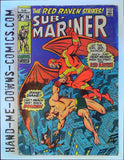 Sub-Mariner 26 - 1970 - Red Raven Appearance  "Kill!" Cried the Raven!", story by Roy Thomas, art by Sal Buscema, inks by Mike Esposito (as Joe Gaudioso. Cover price $0.15