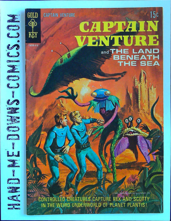 Captain Venture and The Land Beneath The Sea 2 - 1969 - Fine  Number 10225-910. Issue 2. Painted cover by George Wilson. Fall Far...Fall Deep - story by Gaylord Du Bois, art by Dan Spiegle. Cover price $0.15
