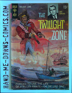The Twilight Zone 29 - 1969 - Good/Very Good  Number 10016-906, June. Issue 29. Captain Clegg's Treasure - art by Joe Certa. The curse of Amne Machen - text story. Past, Present...Eternity. Trapped Between Lives - by Art Saaf. Journeys Into the Twilight Zone - art by George Evans. Several pages of Gold Key Club Comics features. Cover price $0.15