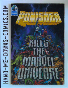 Punisher Kills The Marvel Universe - 1995 - First Garth Ennis Story for Marvel Comics - Good/Very Good  Cover by Nick Percival. Story by Garth Ennis, art by Dougie Braithwaite, Robin Riggs, Michael Halbleib, Sean Hardy, Martin Griffith, Don Hudson and John Livesay. Cover price $5.95