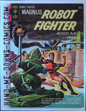 Magnus Robot Fighter 4000 A.D. 8 - 1964 - Fine/Very Fine Number 10046-411, November. Issue 8. Painted cover art by George Wilson. Havoc at Weather-Control - story and art by Russ Manning. The Aliens: An Alien Welcome - story and art by Russ Manning. Cover price $0.12
