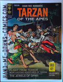 Tarzan of the Apes 160 - 1967 - Very Good  Number 10012-609, September. Issue 160. Cover art by Russ Manning and George Wilson. Flight from Terror - Adapted from Edgar Rice Burroughs original novel by Gaylord Du Bois, art by Russ Manning. Leap for Life - 1 page story of various high-jumping animals. In Elephant Country - text story, art by Nat Edson. The Rock of Opar illustration by Jesse Marsh. Brothers of the Spear: The Snare - story by Gaylord Du Bois, art by Russ Manning. Cover price $0.12