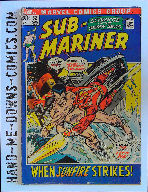 Sub-Mariner 52 - 1972 - When Sunfire Strikes! - Good  