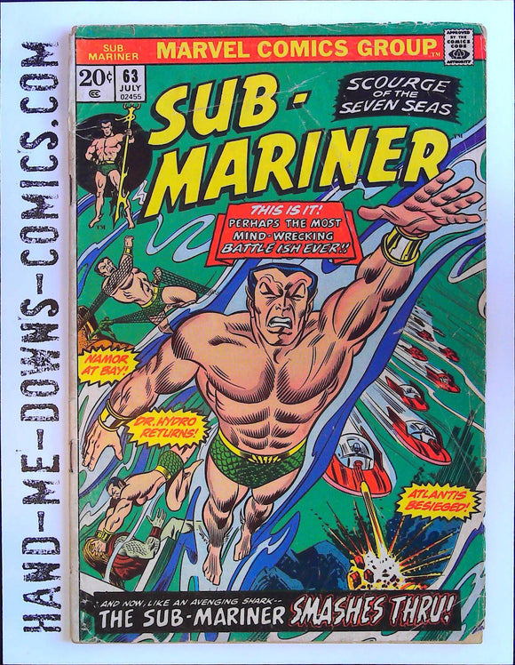 Sub-Mariner 63 - 1973 - Sub-Mariner Smashes Thru! - Very Good  