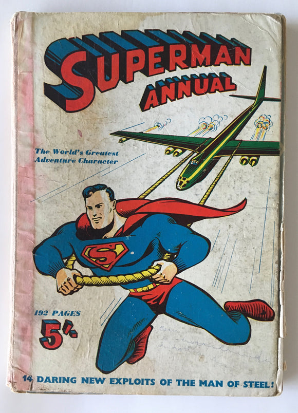 Superman Annual (1954-1955) Hard Cover Book from England Fair to Good condition Front Cover