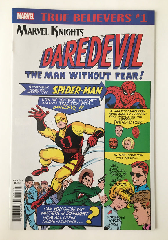 True Believers Marvel Knights Daredevil 1 The Man Without Fear - 2018 - VF