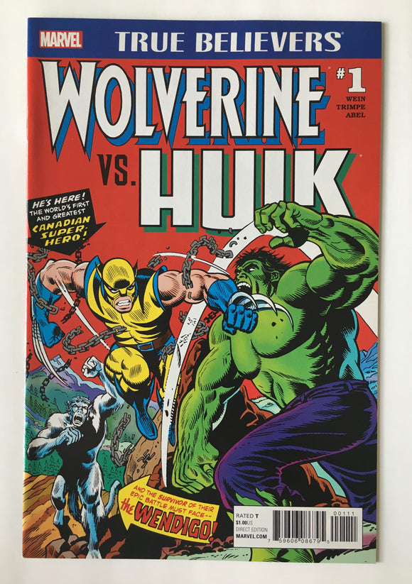 True Believers Wolverine vs Hulk 1 - 2017