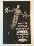 Unity 2000 Preview Book Ashcan - 1999 - Signed Shooter, Starlin & Rubenstein - VF