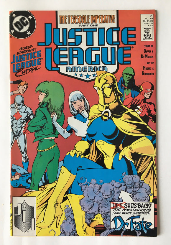 Justice League America 31 - 1989 - 1st Adam Hughes at DC