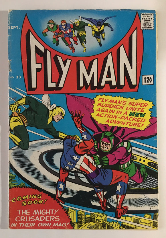 Fly Man 33 - 1965 - 1st App. Hangman & Wizard - G/VG