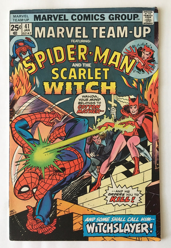 Marvel Team-Up 41 - Spider-Man and Scarlet Witch - 1976 - VG/F