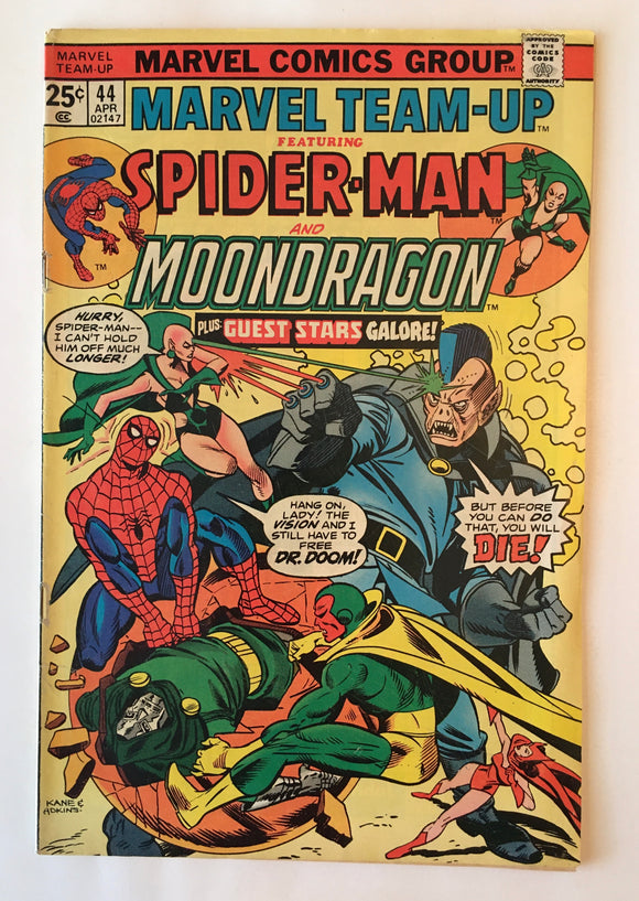 Marvel Team-Up 44 - Spider-Man and Moondragon - 1976 - VG/F