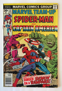 Marvel Team-Up 52 - Spider-Man and Captain America - 1976 - VG/F