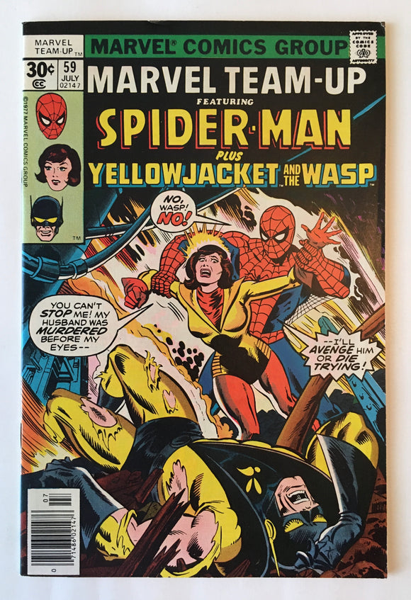 Marvel Team-Up 59 - Spider-Man plus Yellow Jacket and the Wasp - 1977 - VG/F