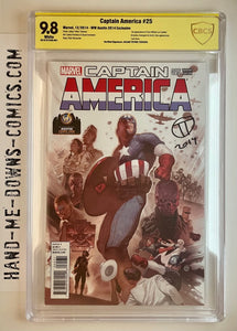 Captain America 25 - First Appearance of Sam Wilson as Captain America - 2014 Austin Wizard World Comic Con Exclusive - Signed Julian Totino Tedesco - Marvel Comics Group - CBCS 9.8
